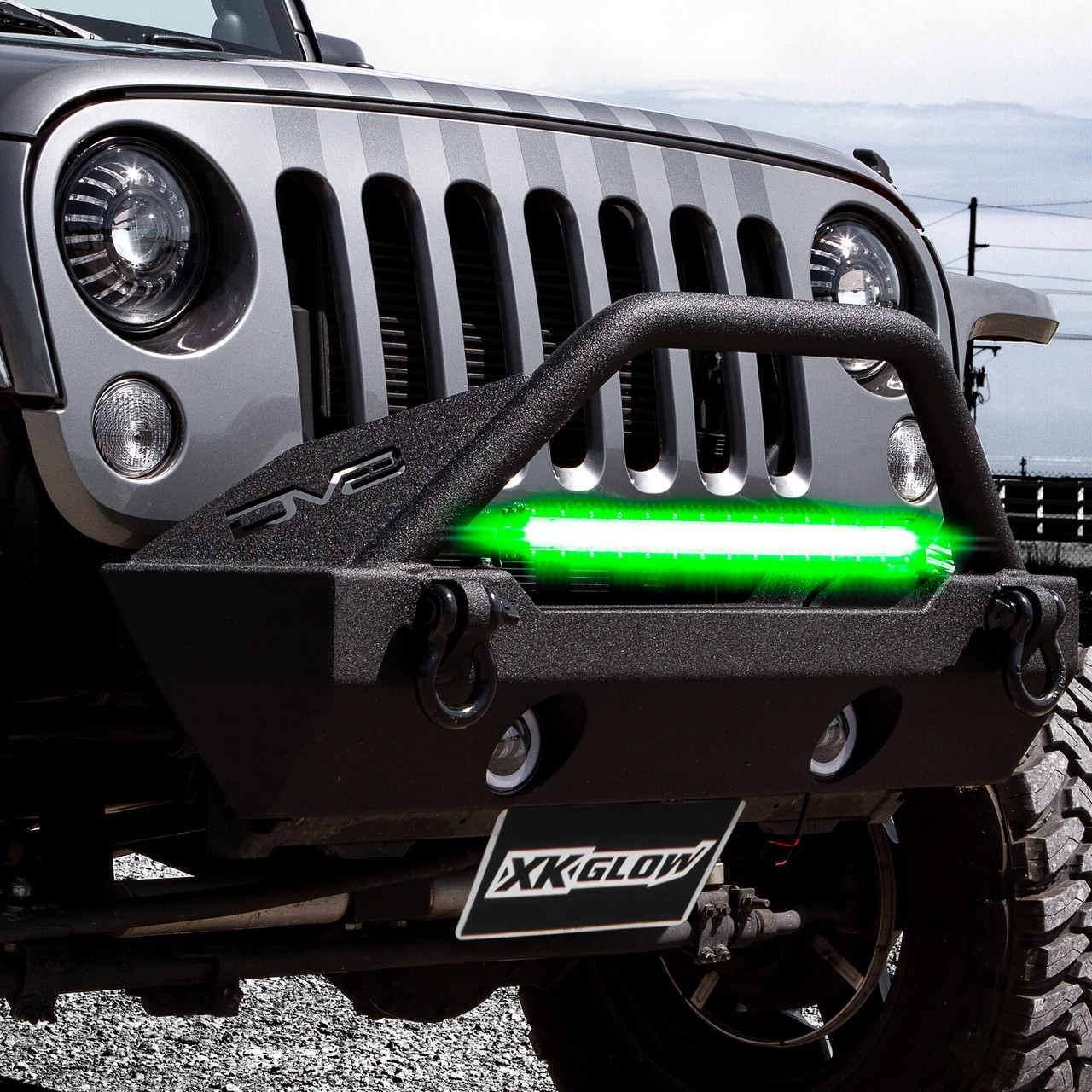 2in1 Dual Color LED Light Bar Green White from XKGLOW