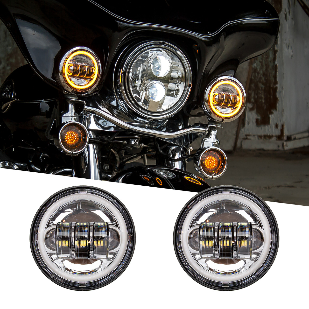 Motorcycle LED Passing Lights from XKGLOW - Main Image