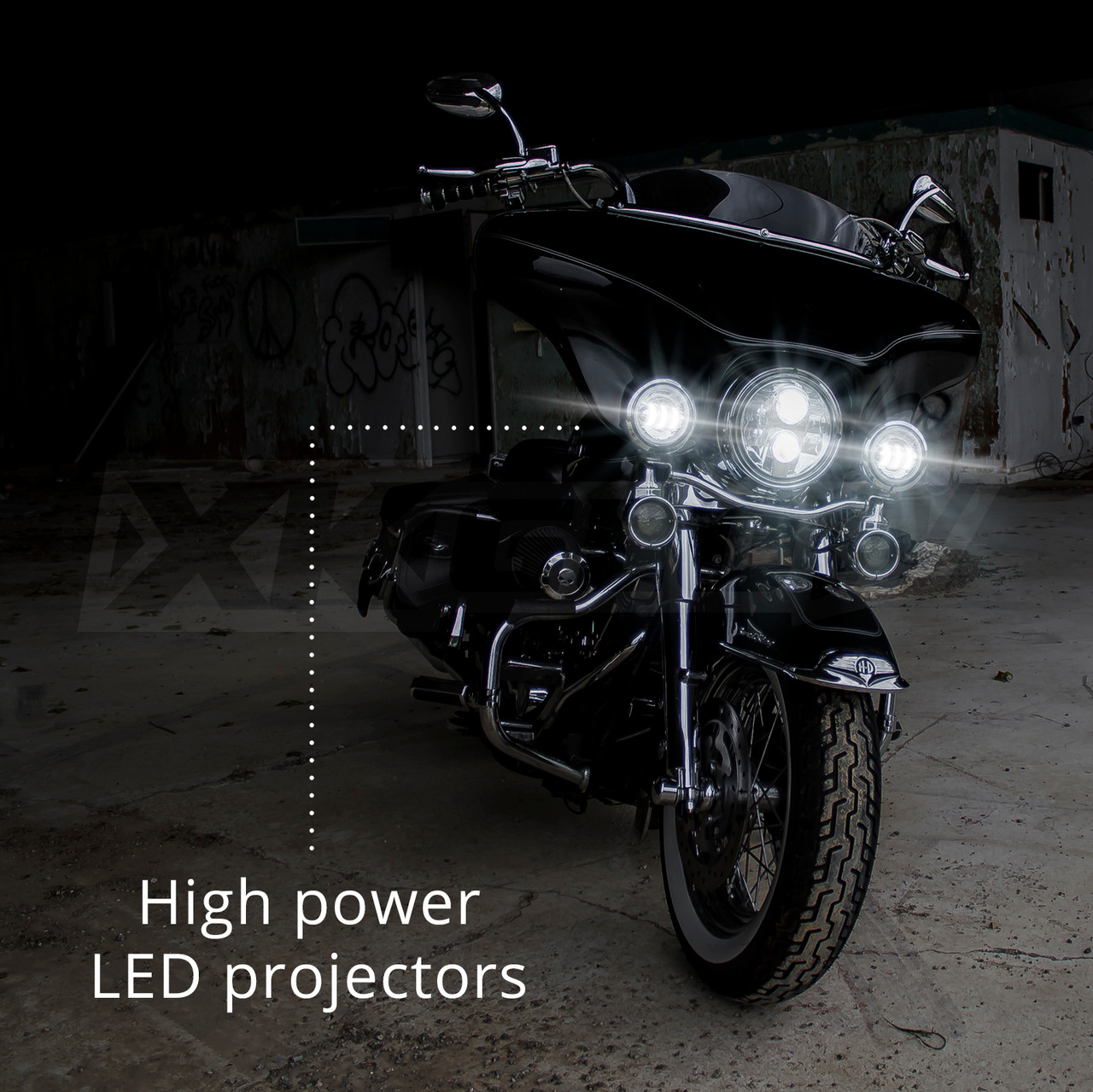 4.5" Motorcycle LED Passing Lights from XKGLOW