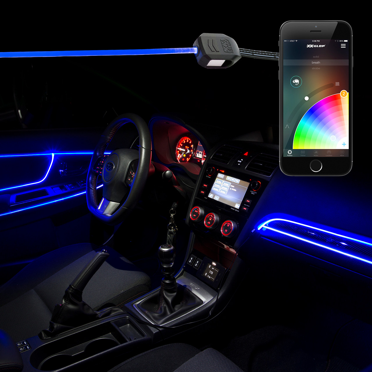 Multi-Color LED Fiber Optic Lighting Kits for Car/Truck Interior
