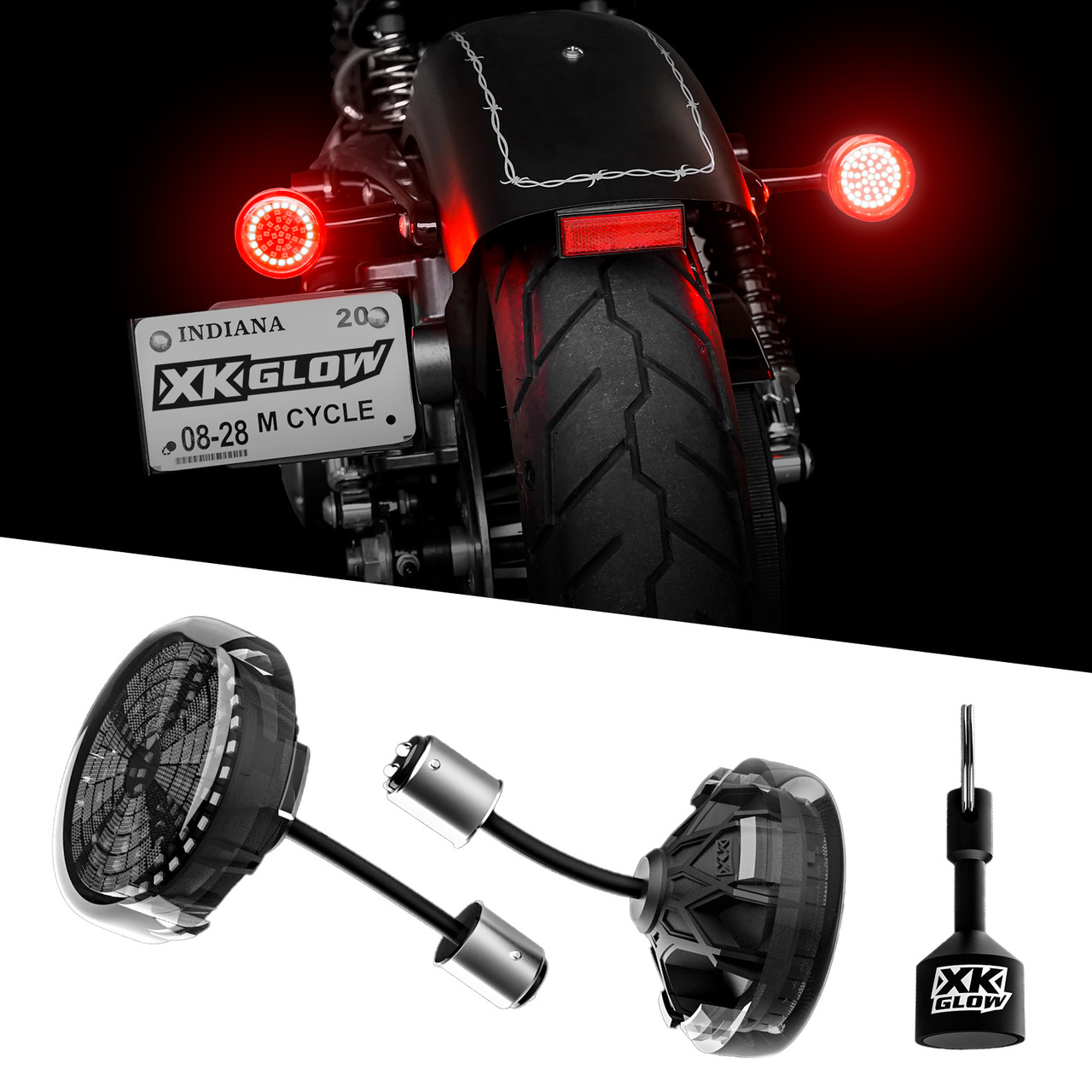 ハーレーダビットソン　XKGLOW ストロボ　熊本　LEDライト Multi-Color Motorcycle LED Accent Lights 8 Piece Kit from XKGLOW