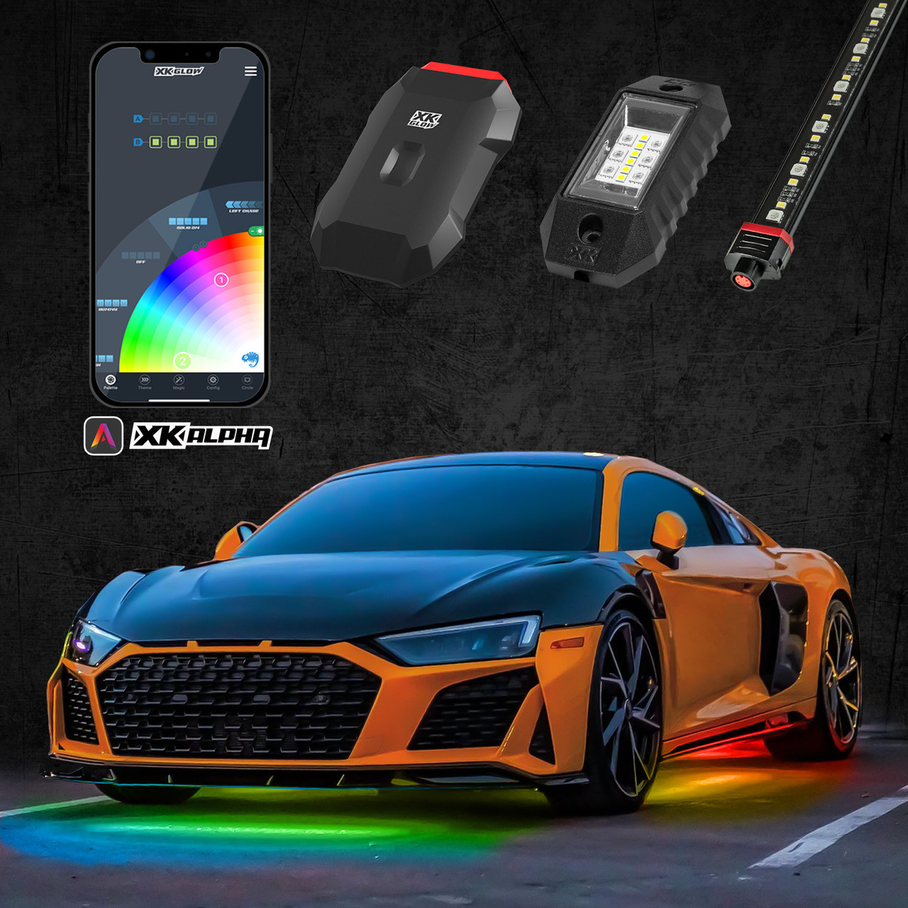 Color chasing clearance underglow kit