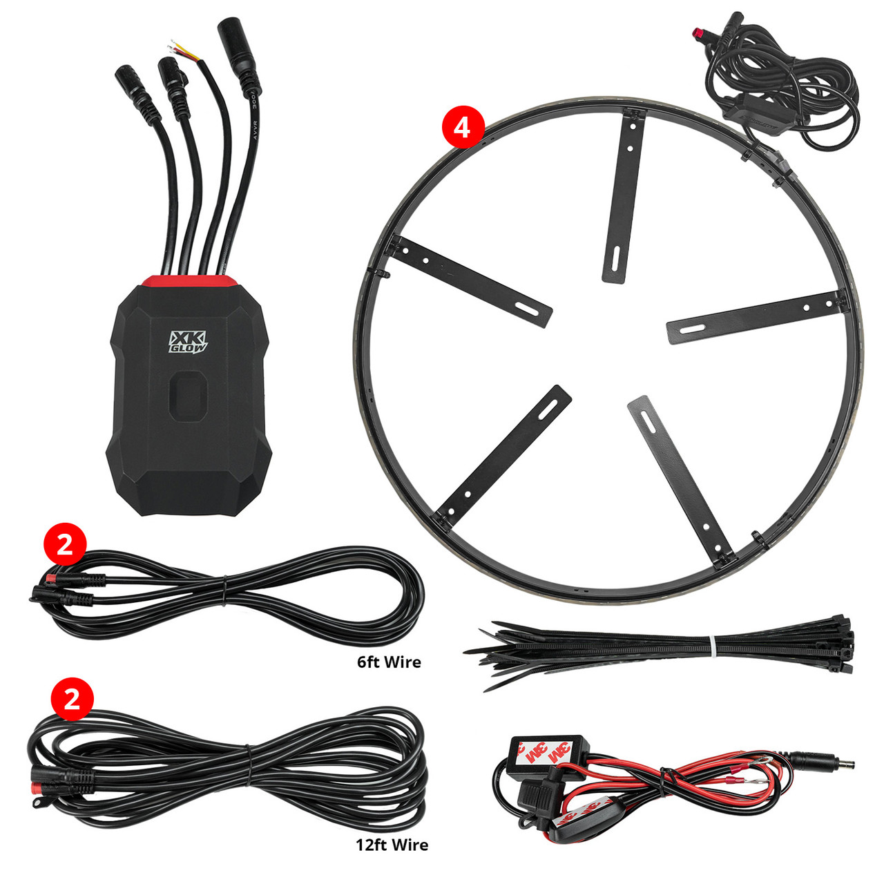 XKalpha RGBW Wheel Ring Light Kit Appcontrolled