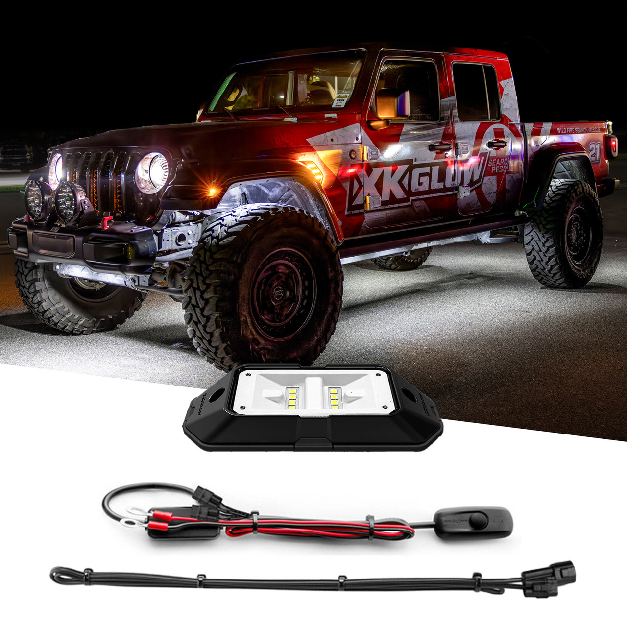 Pure White Rock Light Kit