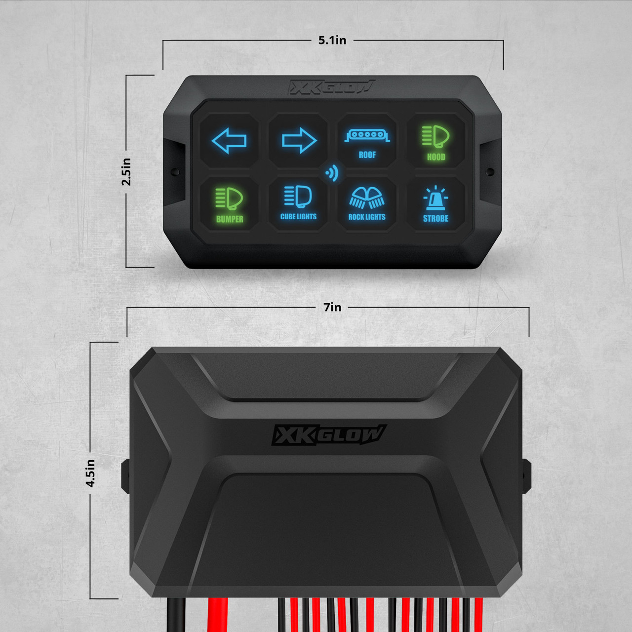 XKcommand Off road Switch Panel with App | XKGLOW