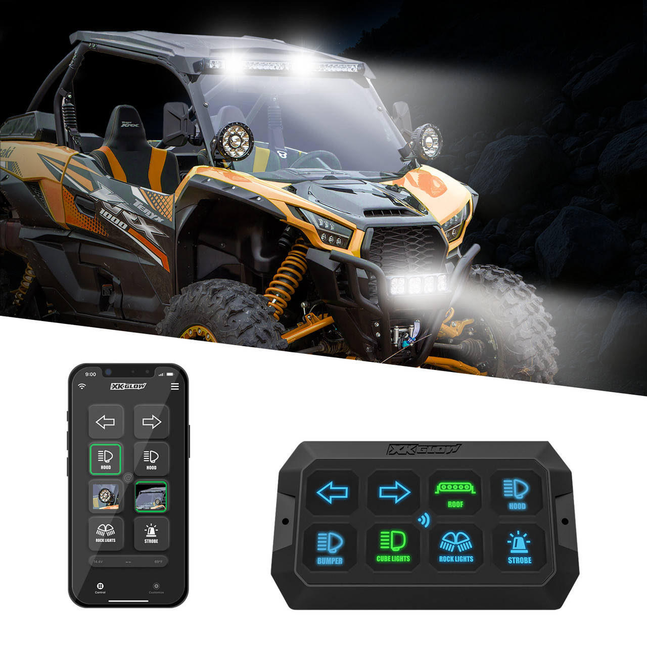 XKcommand Off road Switch Panel with App | XKGLOW