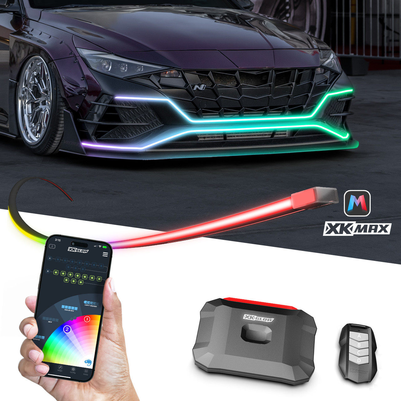 XKmax Atomix Universal Accent Light Kit | RGB App-controlled | XKGLOW