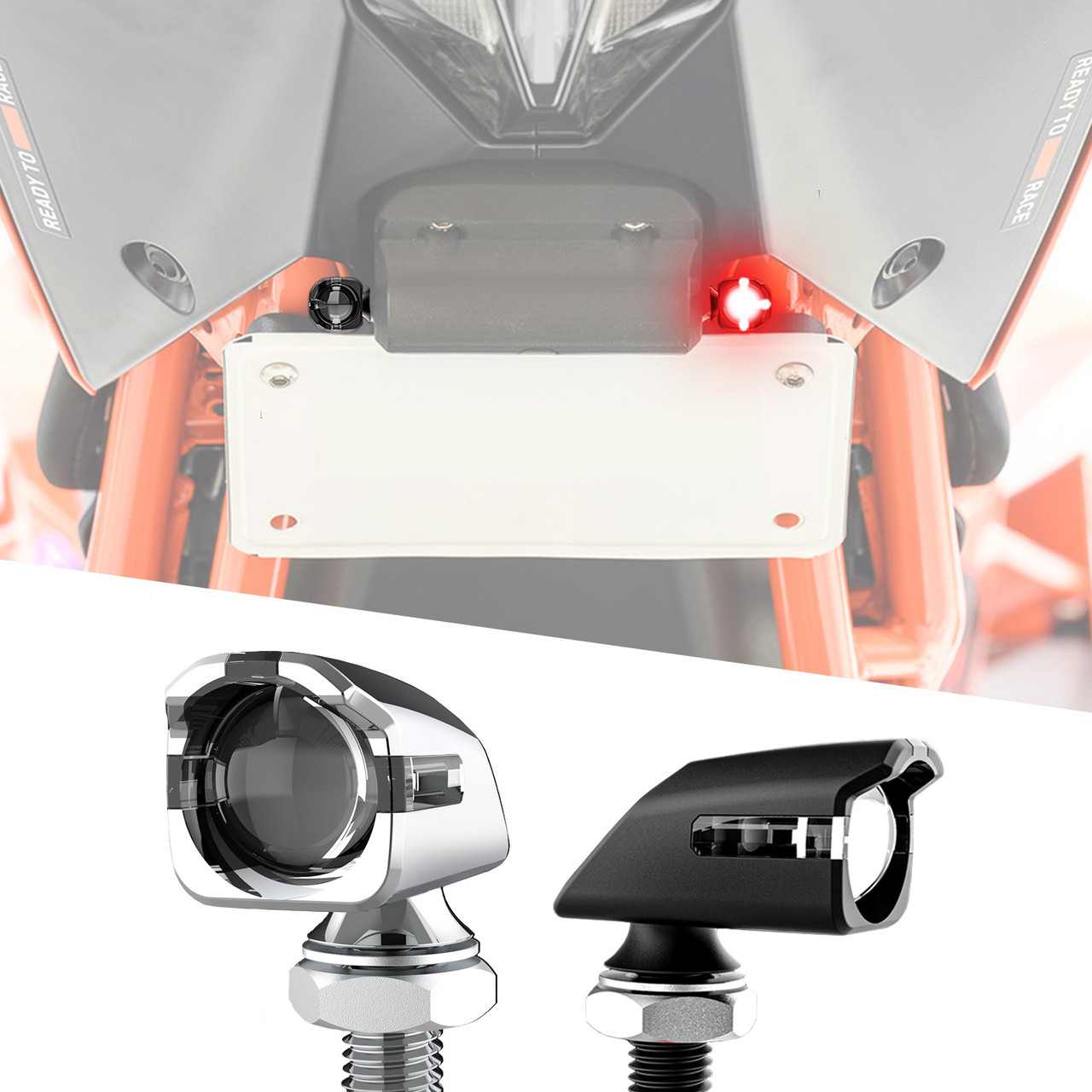 Front Mini Turnz LED Turn Signals for Motorcycles, UTVs & ATVs