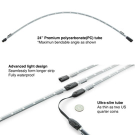 Ultra slim 24" Polycarbonate tube advanced light design