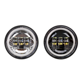 4.5in Chrome/Black Harley Running Light Add-on Kit