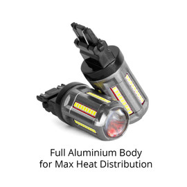 Full aluminum body for max heat distribution.