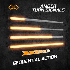 Universal Switchback LED Grill Light Bar | Animated Startup & Sequential Turn Signals