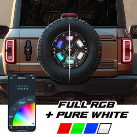 XKmax RGBW 5th Wheel Light with Sequential Turn / Brake /  Reverse for Jeep & Bronco