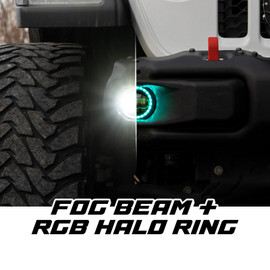 XKmax 4" LED Fog light Kit for Jeep JK, JL & JT | RGB Chasing Halo & App Control