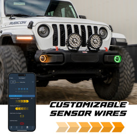 XKmax 4" LED Fog light Kit for Jeep JK, JL & JT | RGB Chasing Halo & App Control