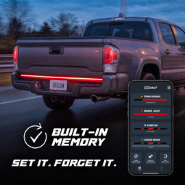 XKdrive App-Controlled Truck Tailgate LED Light Bar w/ Sequential Turn Signal, Startup Animation + Show Mode