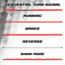 XKdrive App-Controlled Truck Tailgate LED Light Bar w/ Sequential Turn Signal, Startup Animation + Show Mode