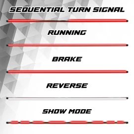 XKdrive App-Controlled Truck Tailgate LED Light Bar w/ Sequential Turn Signal, Startup Animation + Show Mode For Jeep Gladiator