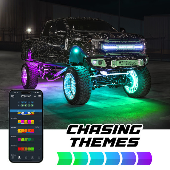 Rock Light On Ebox XKmax RGBW LED Rock Lights with Color Chasing | XKGLOW