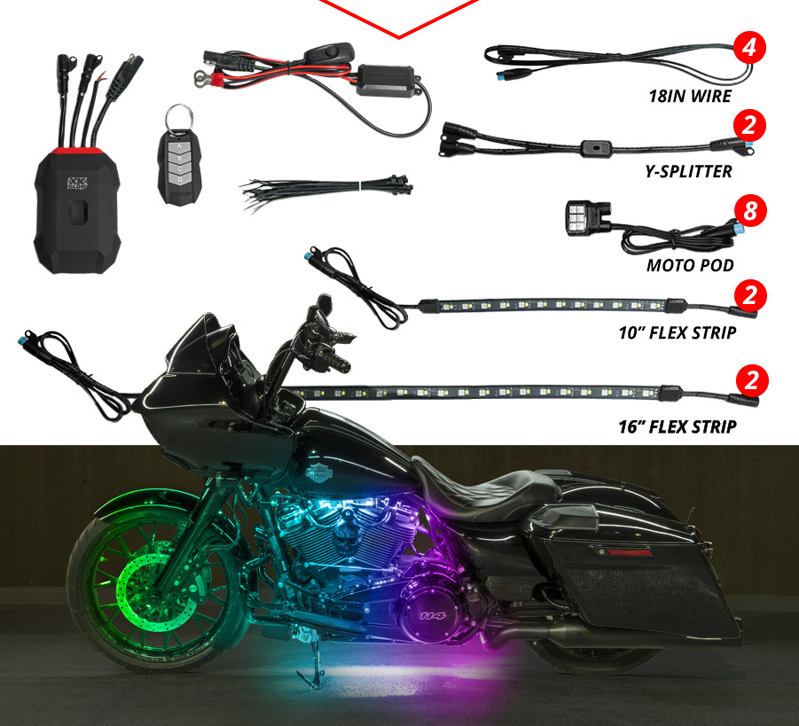 For Kawasaki Ninja ZX636 ZX10R ZX10RR ZX14R ZX6R RGB