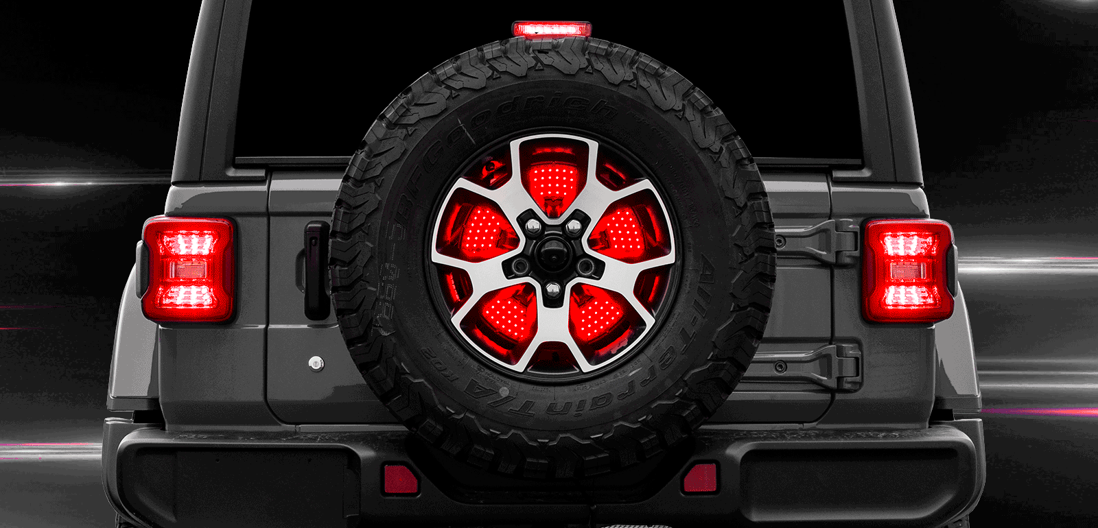 5th Backup Wheel Light from XKGLOW for Ford Bronco + Jeep Wrangler JL JK TJ