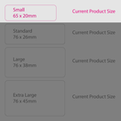 Name Badge Size Chart