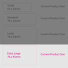 Name Badge Size Chart