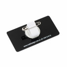 Clip Fastener Name Badge 76 x 38mm Gloss White