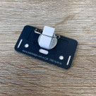 Clip Fastener Reusable Name Badge 72 x 38mm White