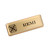 76 x 26mm Name Badge, Name Tag. Brushed Gold