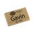 76 x 38mm Name Badge, Name Tag with Resin Dome. Brushed Gold.