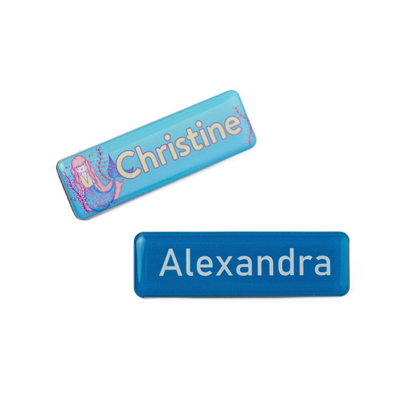 Name Badge 65 x 20mm Full Colour with Resin Dome