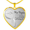[Customized] Message Necklace: West Virginia YOUR HEART WILL ALWAYS BE Necklace State Necklace |Gifteland