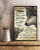 [Customized] To My Beloved Mom From Daughter Wolf |Print Poster Wall Art Home Decor|Best Mother's Day Gift