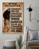 [Customized] Dear My Daughter straighten your crown Love from Mom  - Print Poster Wall Art Home Decor