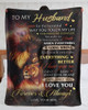 [Customized] To my Husband I love you forever from wife |Cozy Premium Fleece Sherpa Woven Blanket| Best gift for her