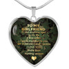 [Customized] Message Necklace: To Girlfriend I Love You More Than Hunting SeasonHeart Necklace|Best gift for hunting lovers|Gifteland