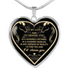 [Customized] Message Necklace: To My Love I'd Would Choose You Horse Heart Necklace|Best gift for hunting lovers|Gifteland