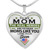[Customized] Message Necklace: To Veteran's Mom from Son Pedant Necklace| Best gift for Moms, perfect Mother's Day |Gifteland