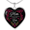 [Customized] Message Necklace: MOM I LOVE YOU Heart Pedant Necklace|Best gift for Grandmothers, perfect Mother's Day |Gifteland