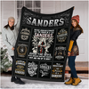 [Customized] Never underestimate the power of [Your Name]  | Cozy Premium Fleece Sherpa Woven Blanket| GIFTeLand.com