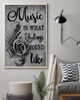 Music Is What Feeling Skull | Print Poster Wall Art Home Decor