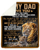[Customized] To my Dad Love You are the World Lion King| Cozy Premium Fleece Sherpa Woven Blanket