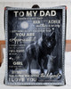 [Customized] To my Dad I love you| Cozy Premium Fleece Sherpa Woven Blanket