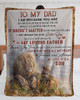 [Customized] To my Dad Love your Son| Cozy Premium Fleece Sherpa Woven Blanket
