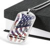 [Customized] Stand For The Flag Kneel For The Cross| Premium Dog tag 