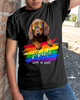 LGBT Love Is Love With Dachshund Short Sleeve T-shirt | For Men and Women | Gifteland.com