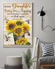 [Customized] My Dear Daughter Sunflower| Print Poster Wall Art Home Decor
