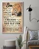 [Customized] To My Son Love You For The Rest Of Mine Lion| Print Poster Wall Art Home Decor