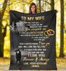[Customized] To My Wife Love You Forever From Husband| Cozy Premium Fleece Sherpa Woven Blanket
